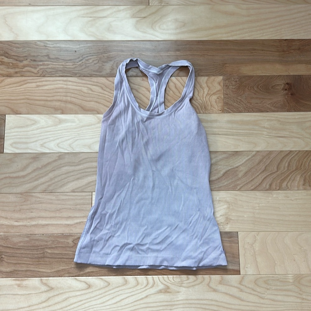 Light Pink Ribbed Lululemon Tank Top